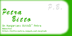 petra bitto business card